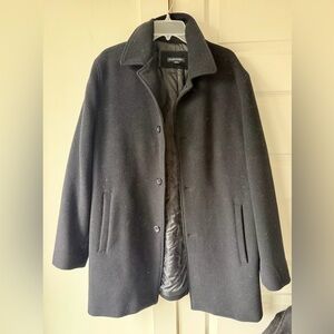 Men's Black Wool Coat
